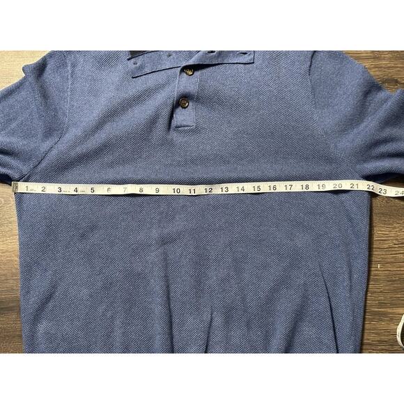 Brooks Brothers 1/4 Button Sweater Men's Large Blue Cashmere Blend - Picture 6 of 6